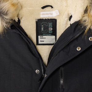 Parka à capuche avec fausse fourrure amovible pour garçon 