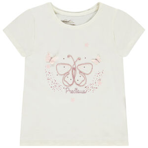 T-shirt manches courtes avec papillon cording pour fille  