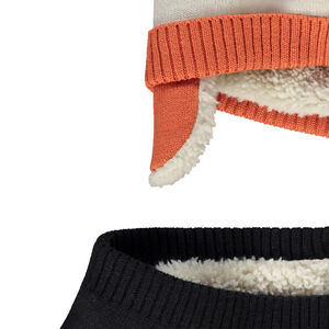 Ensemble bonnet + snood effet color block pour bébé garçon 