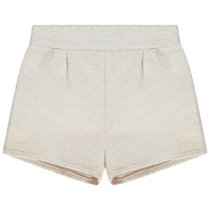 Short taille haute en jacquard et lurex pour bébé fille 