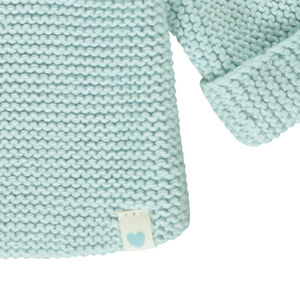 Gilet cache effet cœur uni en tricot pour bébé  