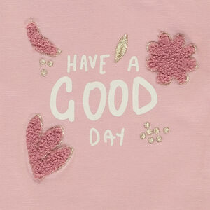 T-shirt manches longues volantées et fantaisie pour bébé fille  