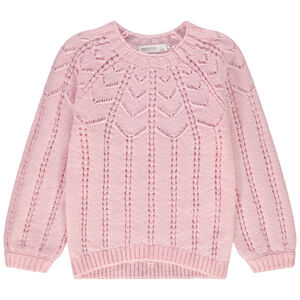 Pull en tricot ajouré pour fille 