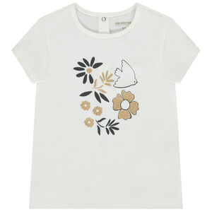 T-shirt manches courtes print fantaisie pour bébé fille 