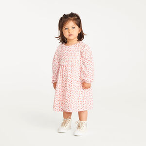 Robe bébé fille manches longues imprimé fleuri 