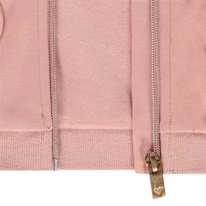 Gilet à capuche en molleton uni pour bébé fille 