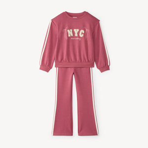Ensemble de jogging fille print fantaisie pailleté 