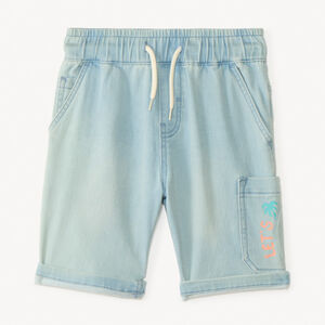 Bermuda effet jean à poche printée pour garçon 