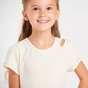 Robe en maille manches courtes fille 