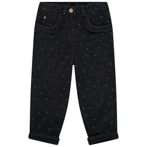 Pantalon en velours milleraies imprimé papillon pour bébé fille 