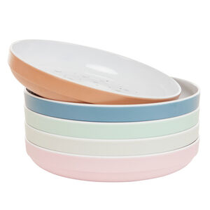 Assiette en mélamine imprimé cœurs vert 