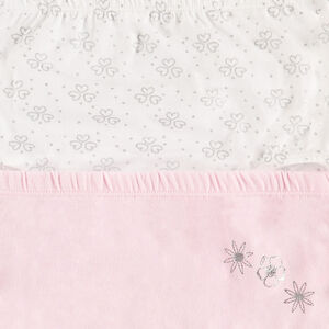 Lot de 2 culottes en coton motif fleurs 