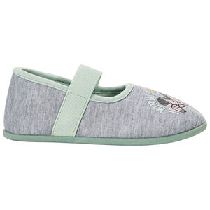 Chaussons babies gris chiné avec élastique et print Minnie Disney pour fille 