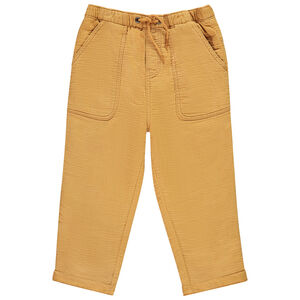 Pantalon uni en toile doublée pour bébé garçon 