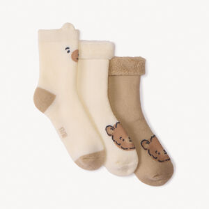 Lot de 3 paires de chaussettes oursons pour bébé 