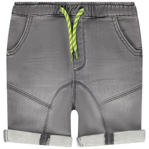 Bermuda en denim uni avec cordon contrasté pour bébé garçon 