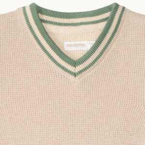Pull sans manches en tricot uni garçon 