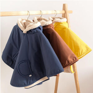 Poncho de voyage - Waterproof + teddy - Navy - 9/36 m 