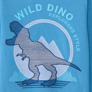 Sweat molleton brodé T-Rex pour garçon 