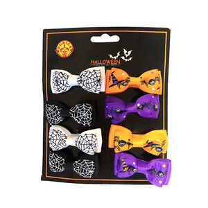 Lot de 9 barrettes nœuds papillon fantaisie Halloween 