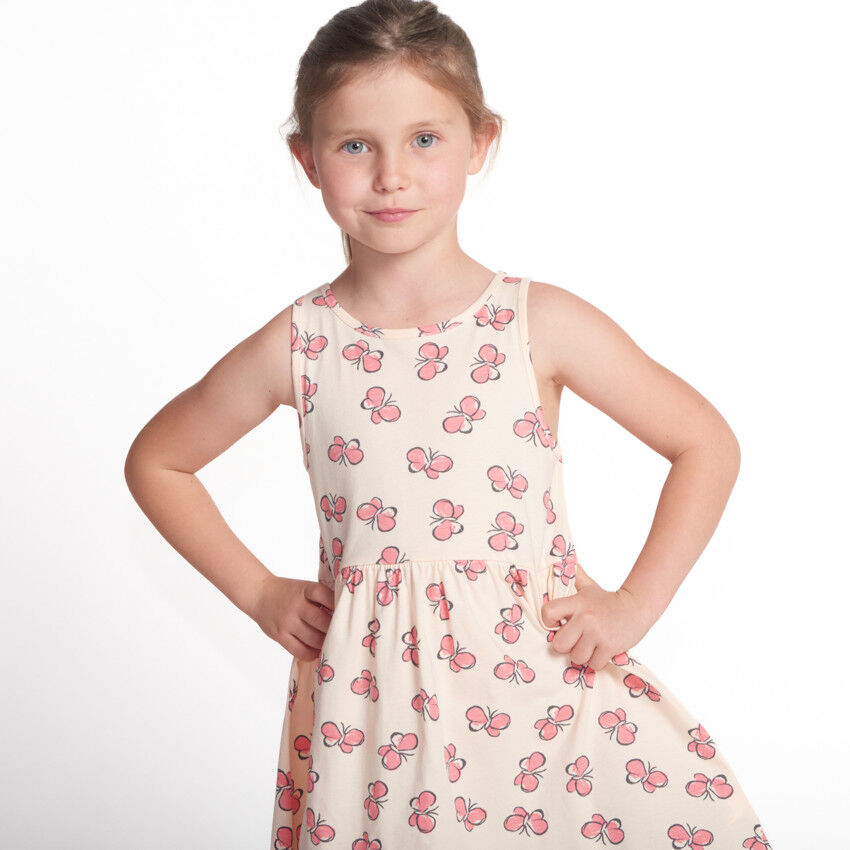 Robe Enfant Fille Rare Editions - Taille 12 Mois, Rose Sans Manches - 100% Polyester - Occasion Très Bon état