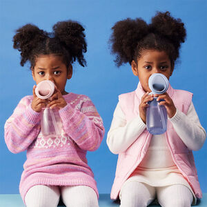 Gourde à paille en silicone antifuite 380ml blush crush 