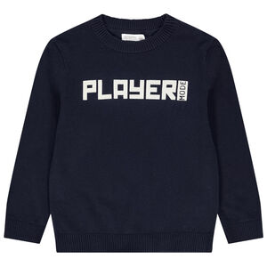 Pull en coton print fantaisie pour garçon 