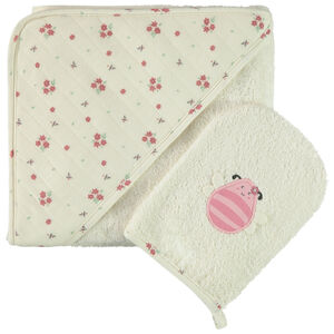 Set de bain cape + gant fantaisie abeille pour bébé fille  