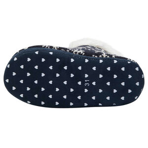 Chaussons forme botte en tricot avec pompons et doublure sherpa 