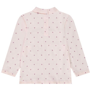 Lot de 2 sous-pulls fantaisie col cheminée pour bébé fille 
