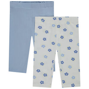 Lot de 2 corsaires fantaisie en jersey pour bébé fille 