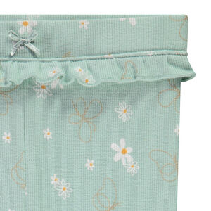 Caleçon en rib avec imprimé fleuri pour bébé fille 