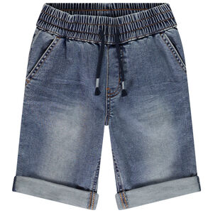 Bermuda effet jean à taille élastiquée pour garçon 