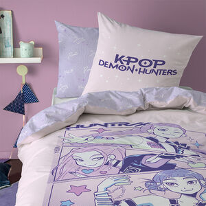 Parure de lit 2 pièces KPop Demon Hunters Heart - Rose 