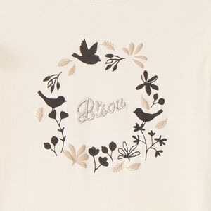 T-shirt manches longues à volants et print pour bébé fille 