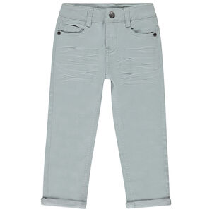 Pantalon slim uni effet crinkle pour garçon 
