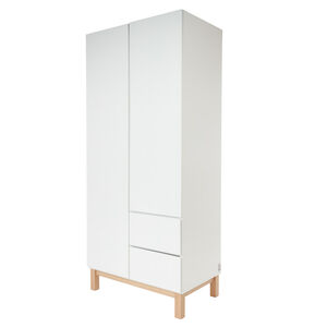 Armoire 2 portes et 2 tiroirs Mae - Blanche 