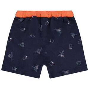 Short de bain imprimé baleines/voiliers pour bébé garçon 