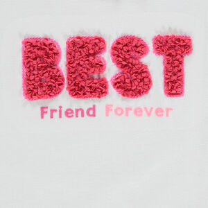 T-shirt manches courtes avec broderie et pétales 3D pour fille 