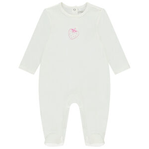 Dors-bien uni avec broderie fantaisie pour bébé fille 