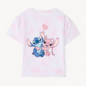 T-shirt manches courtes Stitch & Angel Disney tie and dye pour fille 