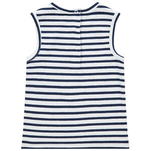 Débardeur en maille rayé motif crocodile pour bébé fille 