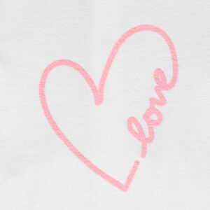 Dors-bien en velours print coeur pour bébé fille 