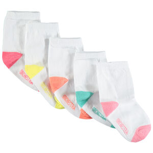 Lot de 5 paires de chaussettes à bout et talon contratés 