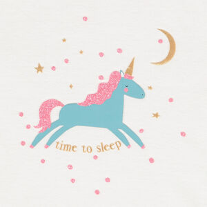 Pyjama 2 pièces en velours avec motif licorne pour enfant fille 
