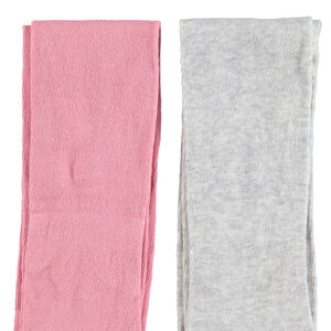 Lot de 2 collants épais unis pour fille 