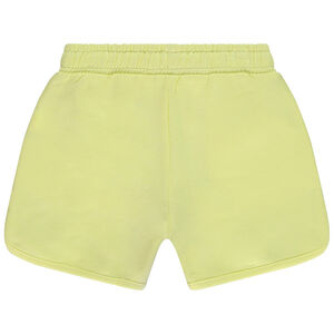 Short en molleton uni à cordon de serrage contrasté pour fille 