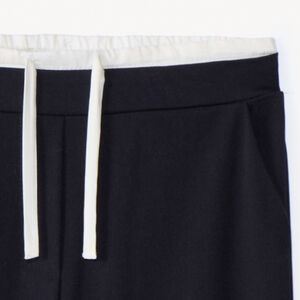 Pantalon uni effet 2 en 1 en flanelle pour fille  