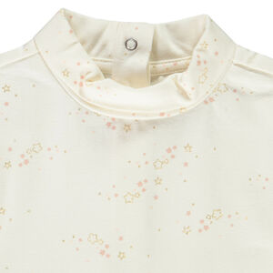 Sous-pull col roulé en jersey fantaisie pour bébé fille 