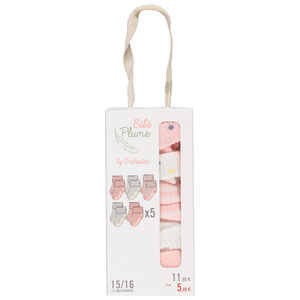 Lot de 5 paires de chaussettes en rib pour bébé prématuré 